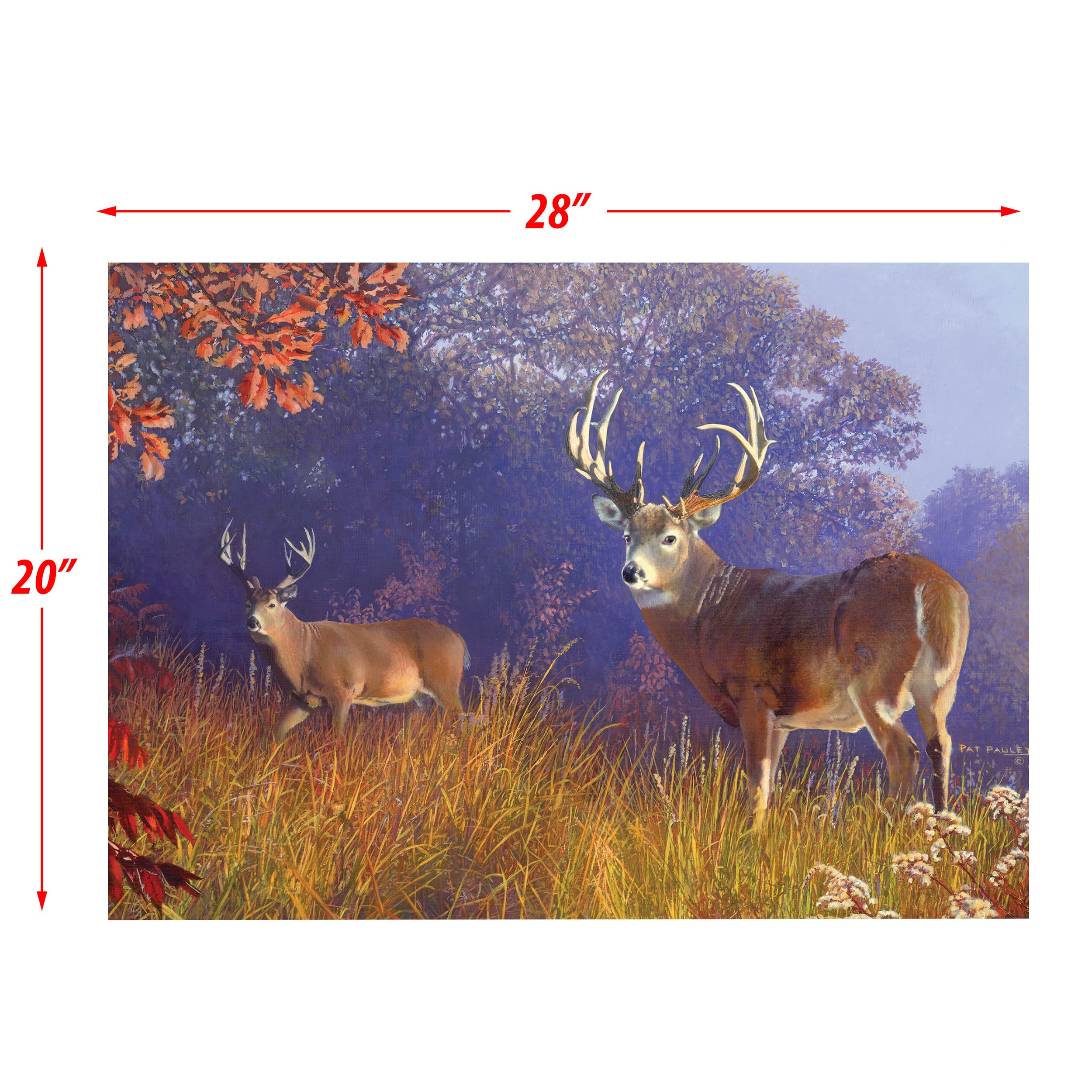 1000-Piece Deer Jigsaw Puzzle in Tin – Rivers Edge Products Wildlife Scene 28x20 Inches