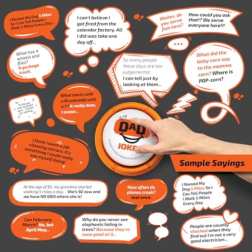 101 Dad Jokes Sound Gadget – Fully Loaded Gag Gift with Adjustable Volume & Lifetime Warranty