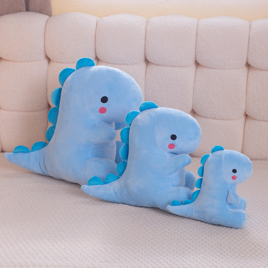 10.8-Inch Blue Dinosaur Plush Toy – Soft Cuddly Animal Pillow for Kids