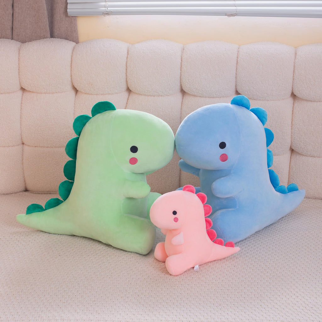 10.8-Inch Blue Dinosaur Plush Toy – Soft Cuddly Animal Pillow for Kids