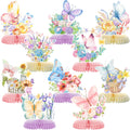 10pcs Butterfly Party Decorations - Spring Pink Purple Butterfly Flowers Centerpieces 3D Table Honeycomb Toppers for Girls Baby Shower Party Photo Prop Supplies