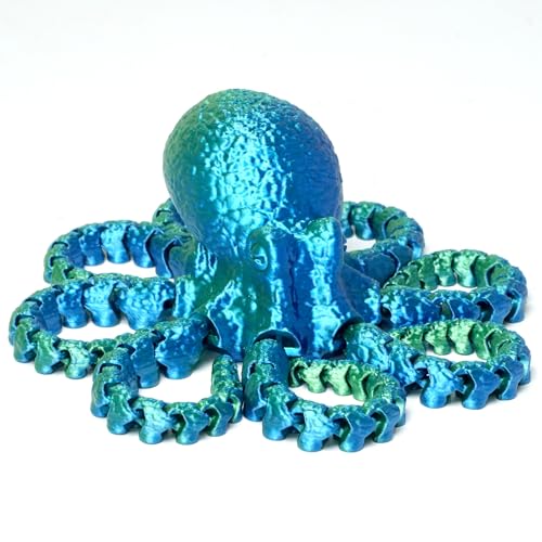 11 Inch 3D Printed Octopus Fidget Toy with Large Tentacles - PLA Plastic Decorative Figurine