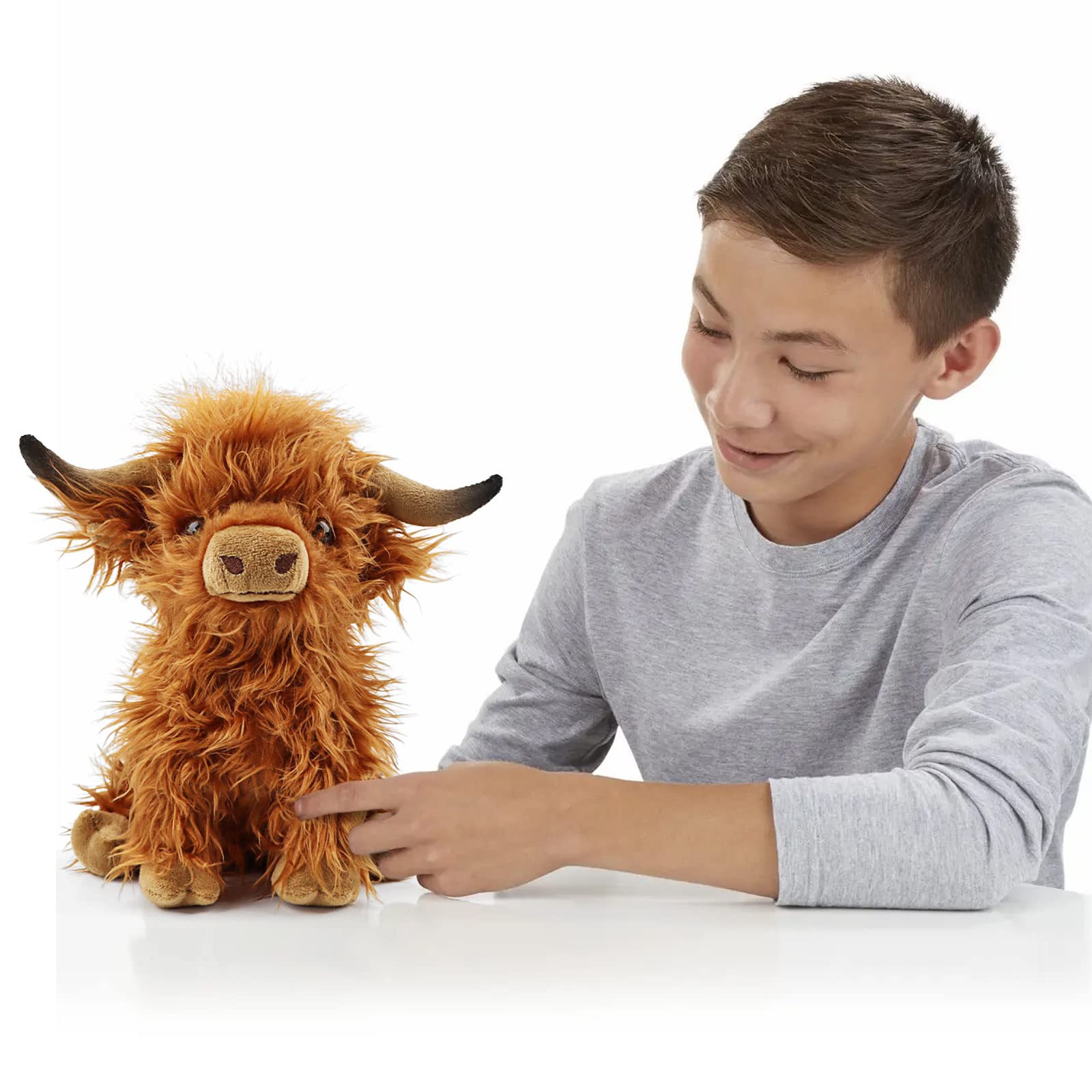 11-Inch Highland Cow Stuffed Animal – Soft Plush Toy by Gluutoyashop