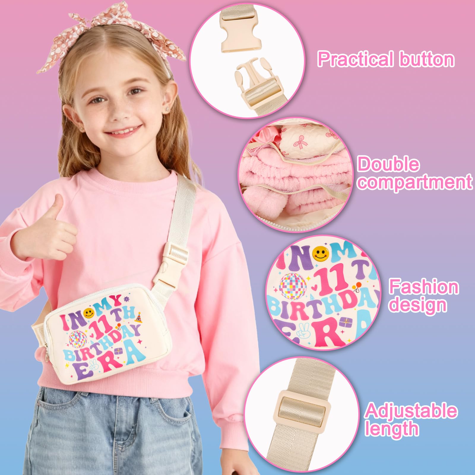 11 Year Old Girl Birthday Gifts – Giftota Tween Gift Set with Tumbler, Bracelet, and Fanny Pack