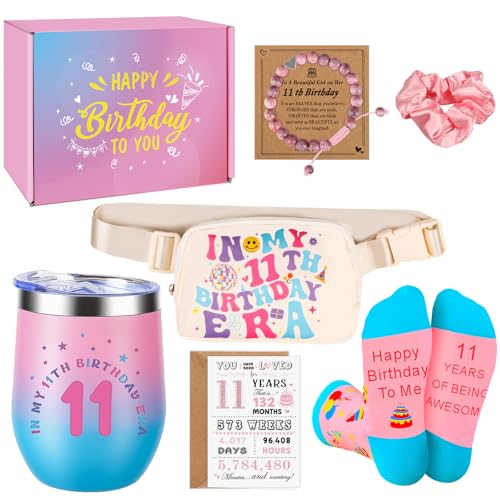11 Year Old Girl Birthday Gifts – Giftota Tween Gift Set with Tumbler, Bracelet, and Fanny Pack