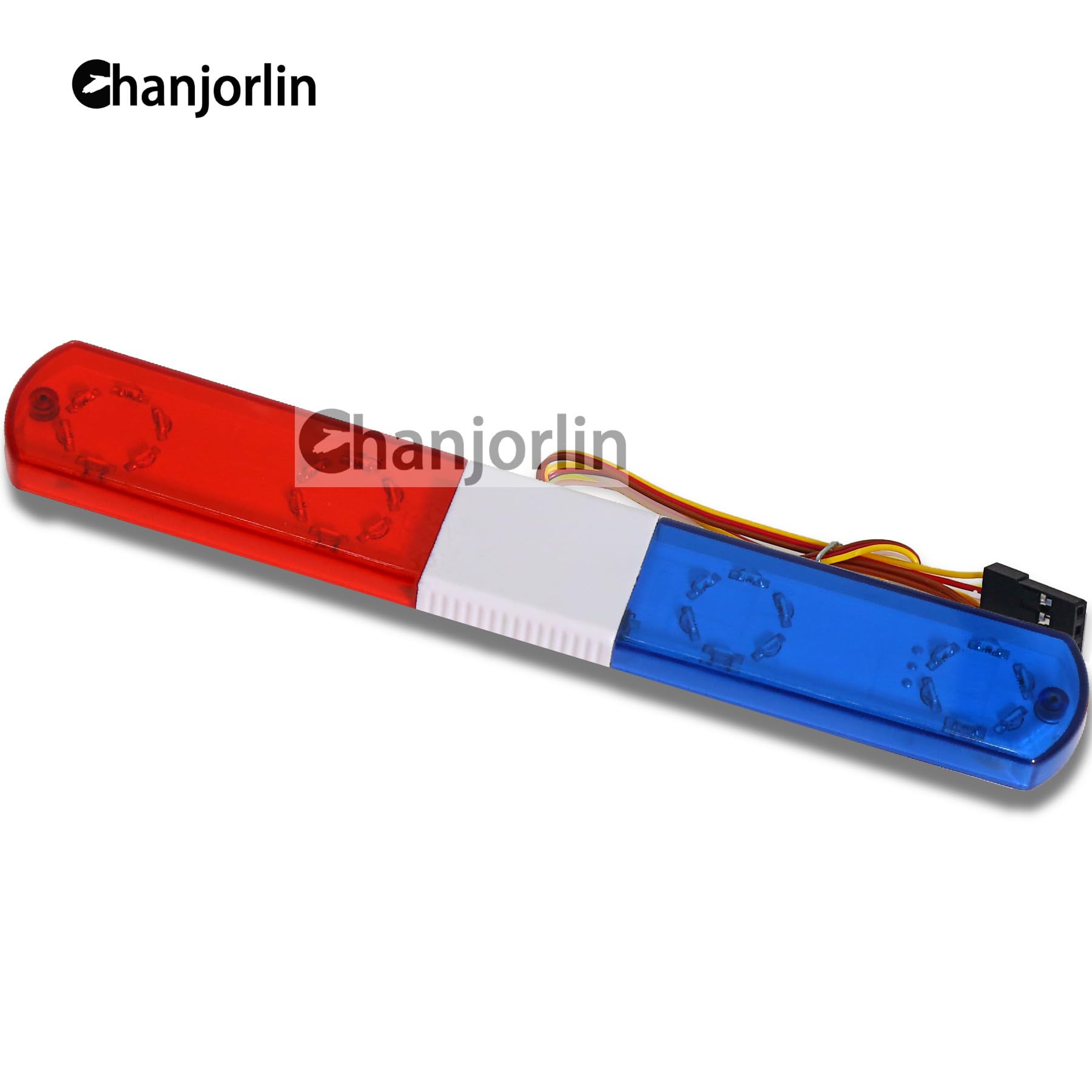 1/10 RC Car Police Lights - 9 Flash Modes Blue&Red LED 145mm for Crawler Trucks