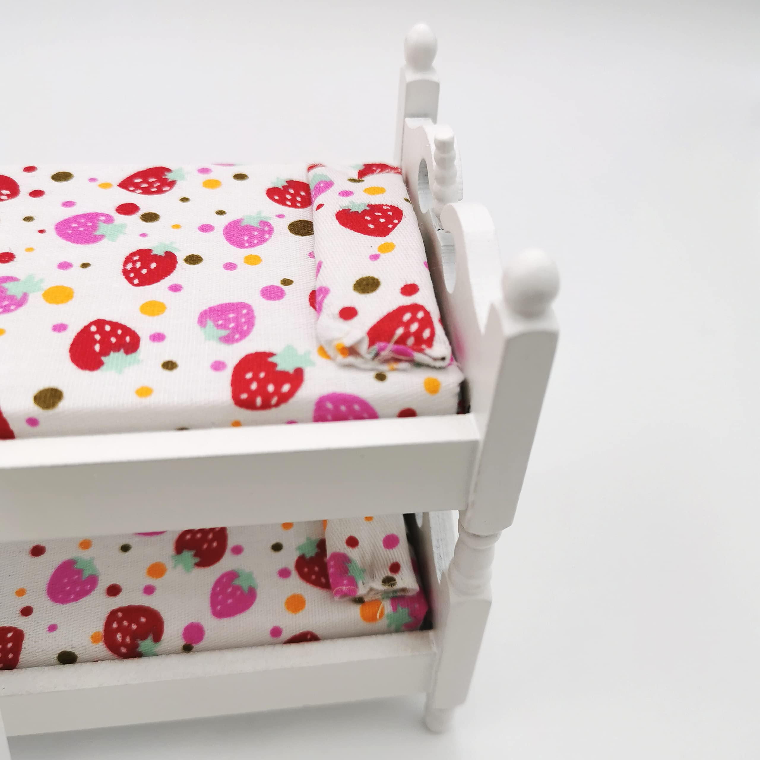 1:12 Scale Wooden Dollhouse Loft Bed with Ladder – SXFSE Miniature Furniture for Bedroom Set
