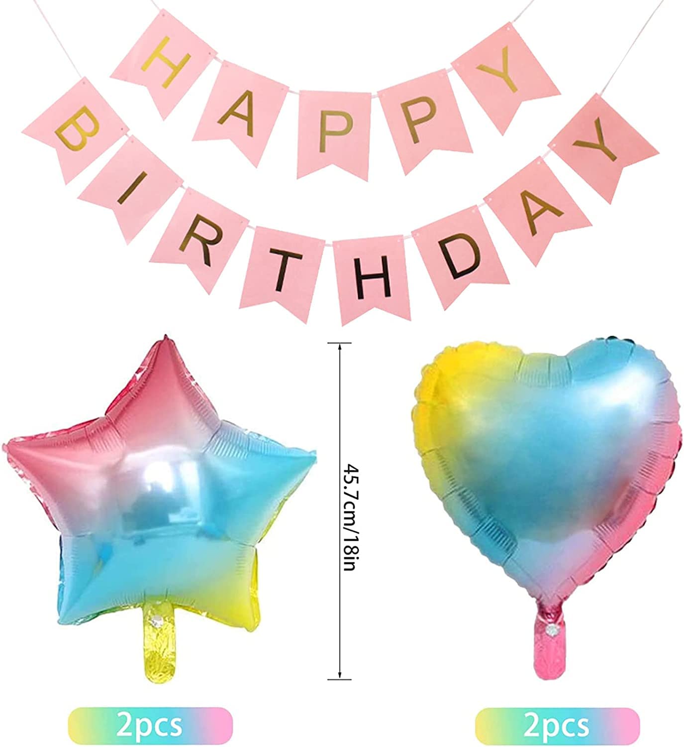 11th Birthday Balloon Set – Gradient Number 11 with Happy Birthday Banner for Girls and Boys