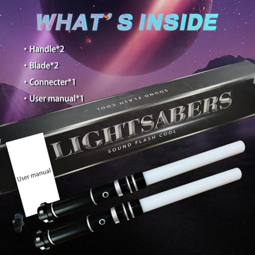 12-Color Expandable Lightsaber Toy with Sound Effects and Mute Mode – 2-in-1 Double-Blade for Kids and Cosplay