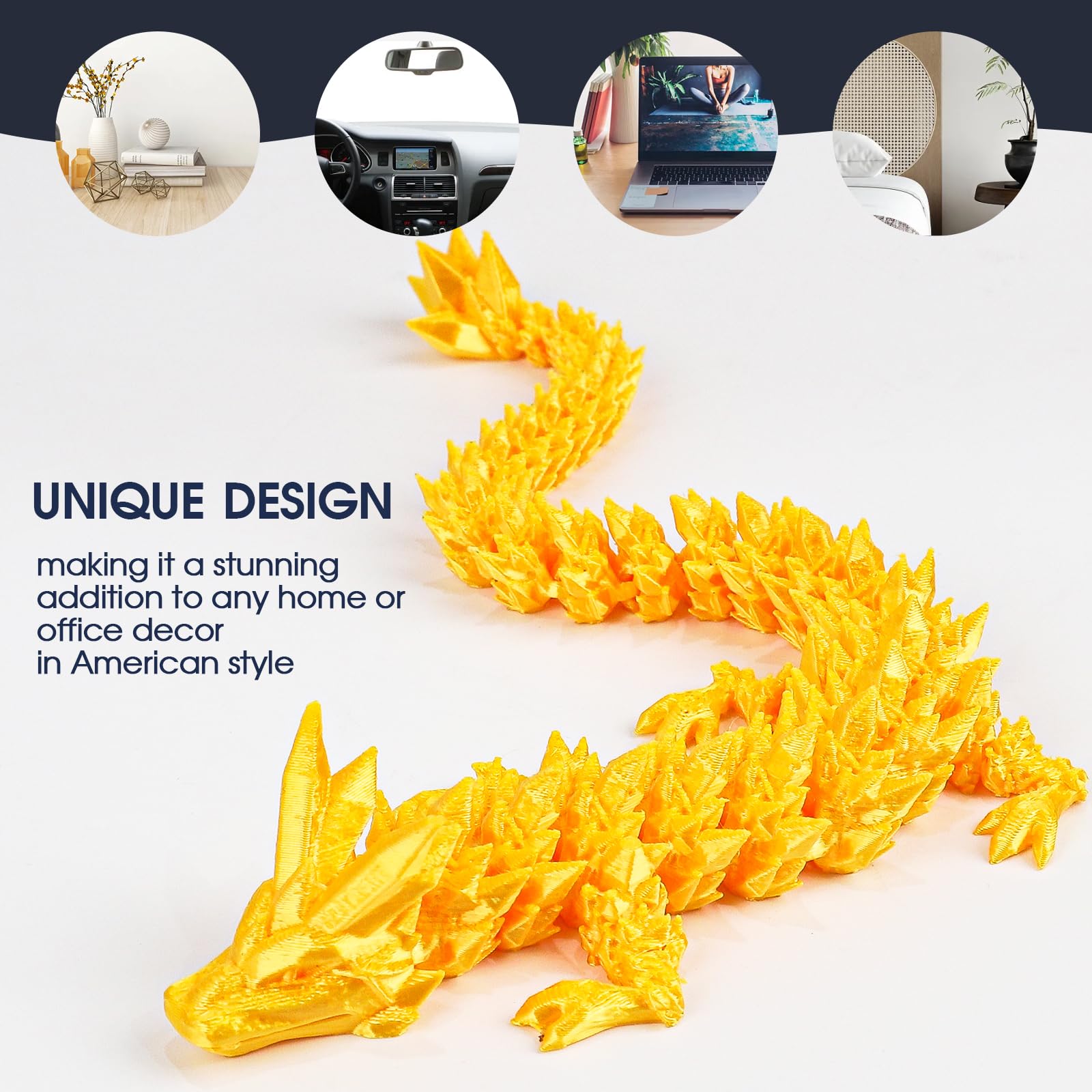 12 Inch 3D Printed Dragon Egg with Articulated Dragon Inside - Laser Purple Fidget Toy and Desk Decor by Miai Home