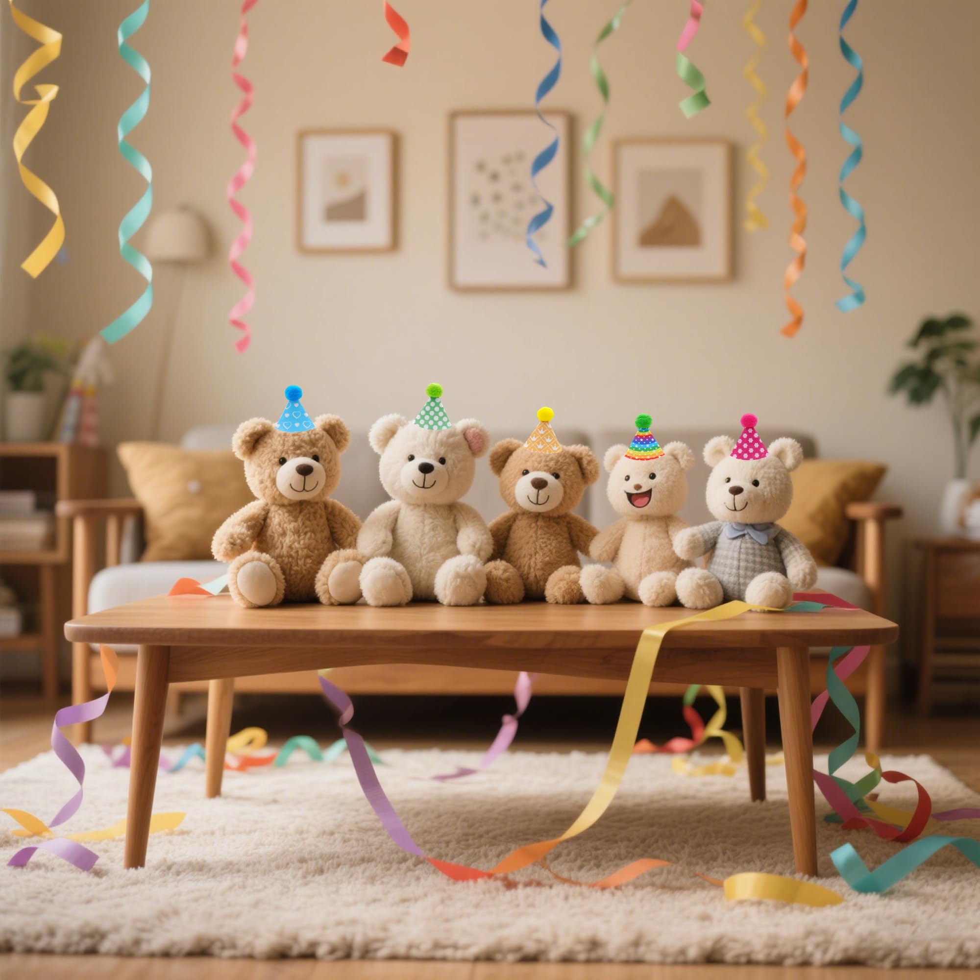 12 Pack Adult Sized Felt Party Hats – Reusable Cone Hats for Birthdays, Pets & Stuffed Animals