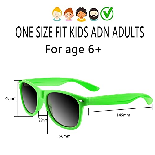 12-Pack Green Bulk Sunglasses by TUPARKA - UV400 Polarized Party Favors