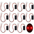 12-Pack Halloween LED Glowing Eyes for Masks | Red Light, 24-Inch Wire, Battery Operated