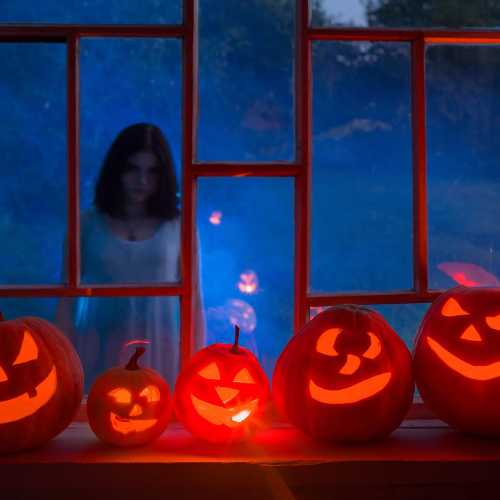 12-Pack Halloween LED Glowing Eyes for Masks | Red Light, 24-Inch Wire, Battery Operated