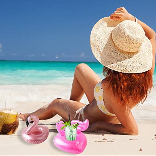12-Pack Inflatable Pool Drink Holders – Multi-Shape Floating Coasters for Pool Parties, Bath Time & Kids' Water Toys by GROBRO7