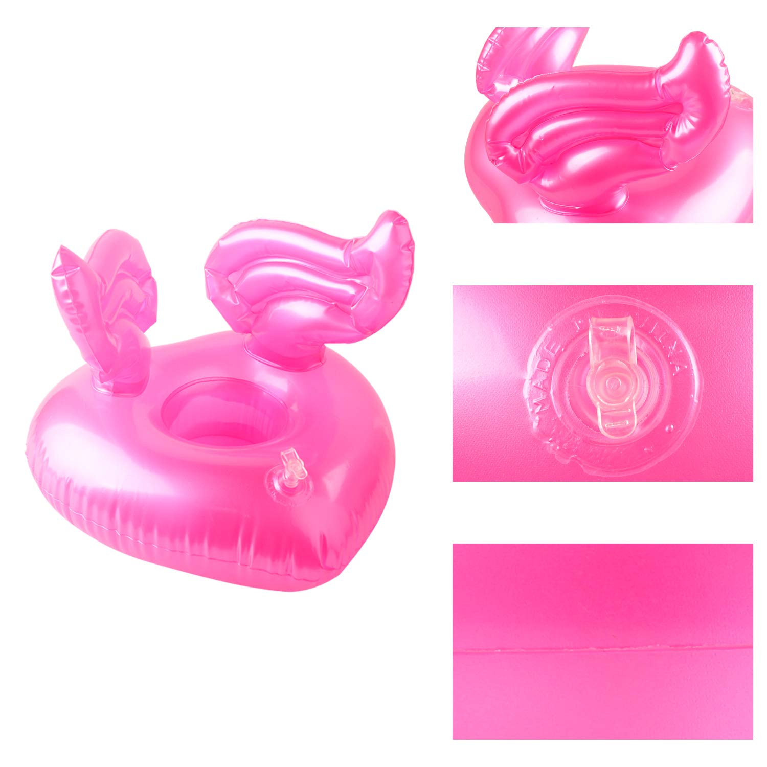 12-Pack Inflatable Pool Drink Holders – Multi-Shape Floating Coasters for Pool Parties, Bath Time & Kids' Water Toys by GROBRO7