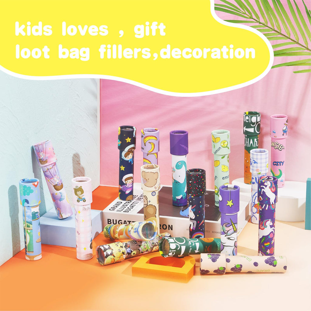 12 Pack Kaleidoscopes for Kids - Party Favors, Classroom Prizes, Birthday Gifts