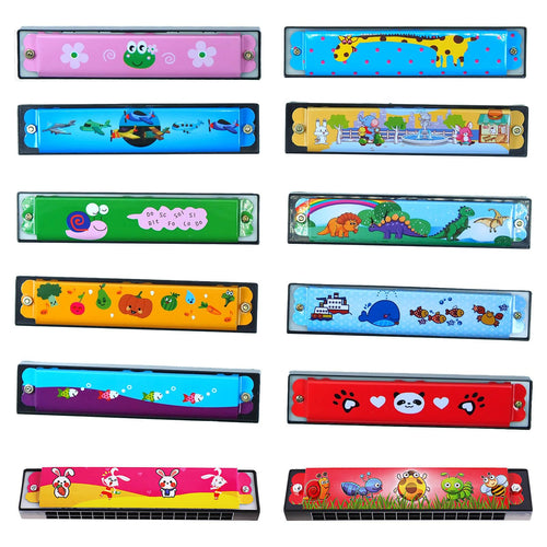 12-Pack Kids Harmonicas - 16-Hole Musical Toy for Party Favors, Goodie Bags, Classroom Prizes for Ages 4+