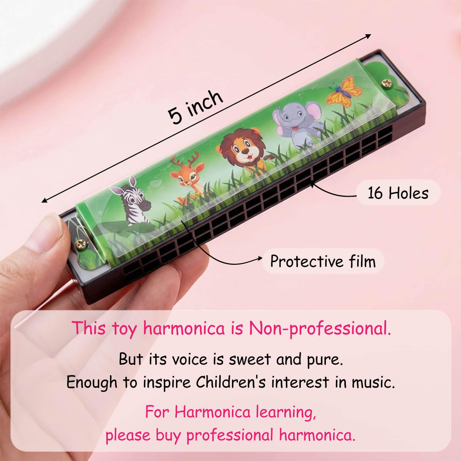 12-Pack Kids Harmonicas - 16-Hole Musical Toy for Party Favors, Goodie Bags, Classroom Prizes for Ages 4+