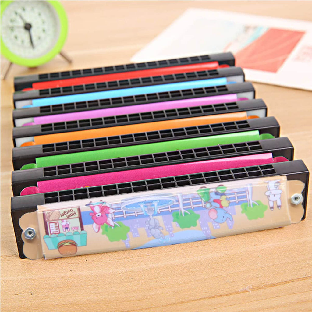12-Pack Kids Harmonicas - 16-Hole Musical Toy for Party Favors, Goodie Bags, Classroom Prizes for Ages 4+