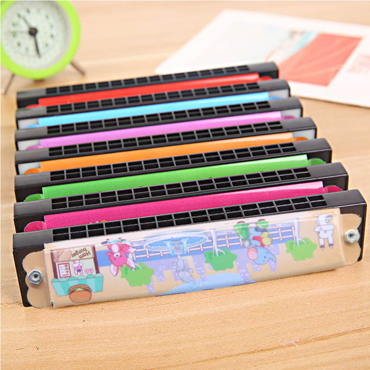 12-Pack Kids Harmonicas - 16-Hole Musical Toy for Party Favors, Goodie Bags, Classroom Prizes for Ages 4+