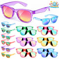 12 Pack Kids Sunglasses for Ages 3-8 – Bulk Neon Sunglasses with UV 400 Protection for Party Favors, Goodie Bags, and Classroom Gifts by GIFTINBOX