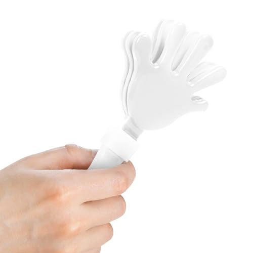 12-Pack Mini Hand Clappers for Sports Games – 7-Inch Plastic Noisemakers by Windy City Novelties