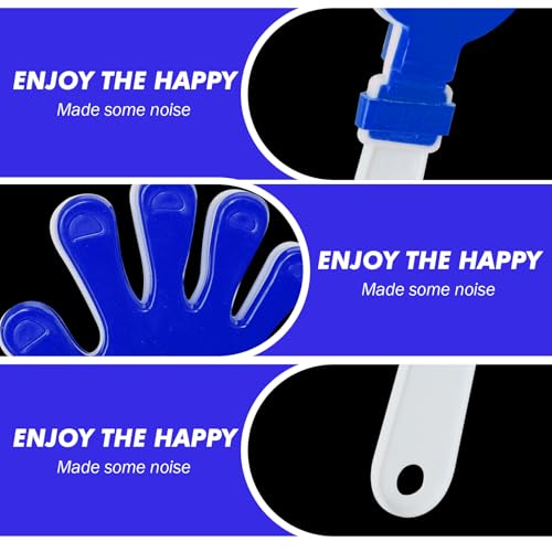 12-Pack Plastic Hand Clappers Noise Makers - Blue and White, 7.5 Inches