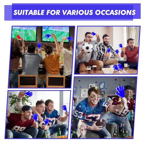 12-Pack Plastic Hand Clappers Noise Makers - Blue and White, 7.5 Inches