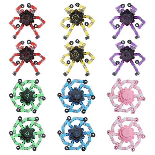 12-Pack Transformable Fidget Spinners – 2-in-1 Robot Stress Relief Toys for Kids and Adults