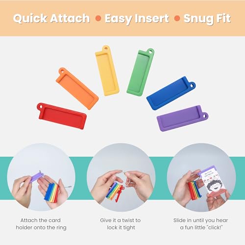 12-Pack Yoto Card Holders with Rings – Secure, Portable Storage for Yoto, MYO, and Library Cards