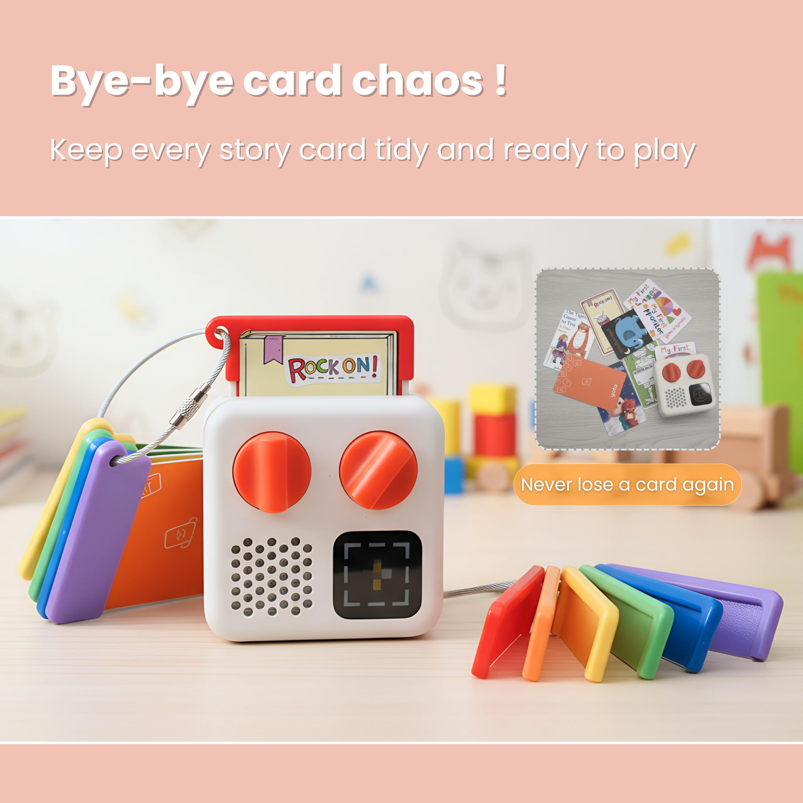 12-Pack Yoto Card Holders with Rings – Secure, Portable Storage for Yoto, MYO, and Library Cards