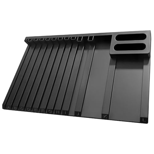 12-Slot Model Sprue Holder for Gundam MG/HG/PG Kits - Black Runner Organizer with Storage Compartments