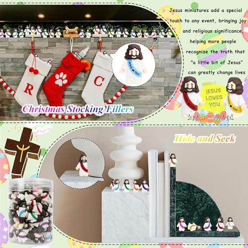 120 Mini Jesus Figures – Rubber Bulk Pack for Easter Egg Fillers, Hide & Seek, Party Favors