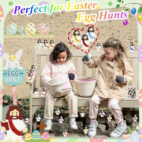 120 Mini Jesus Figures – Rubber Bulk Pack for Easter Egg Fillers, Hide & Seek, Party Favors