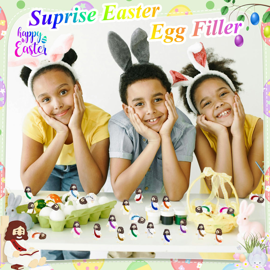 120 Mini Jesus Figures – Rubber Bulk Pack for Easter Egg Fillers, Hide & Seek, Party Favors