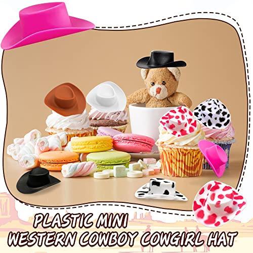 120-Pack Plastic Mini Cowboy Hats – Western Party Favors for Kids' Crafts & Decor