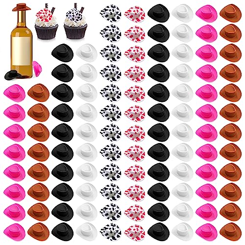 120-Pack Plastic Mini Cowboy Hats – Western Party Favors for Kids' Crafts & Decor