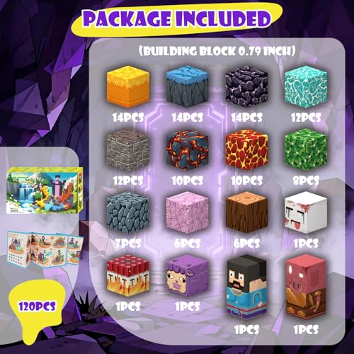 120-Piece Magnetic Building Blocks for Kids 3+ - BrightBlox STEM Toy Set with 8 Magnets per Block