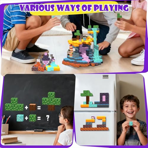120-Piece Magnetic Building Blocks for Kids 3+ - BrightBlox STEM Toy Set with 8 Magnets per Block