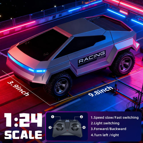 1:24 Scale RC Pickup Truck with LED Lights and 2WD – ValueTalks Off-Road Remote Control Car for Kids