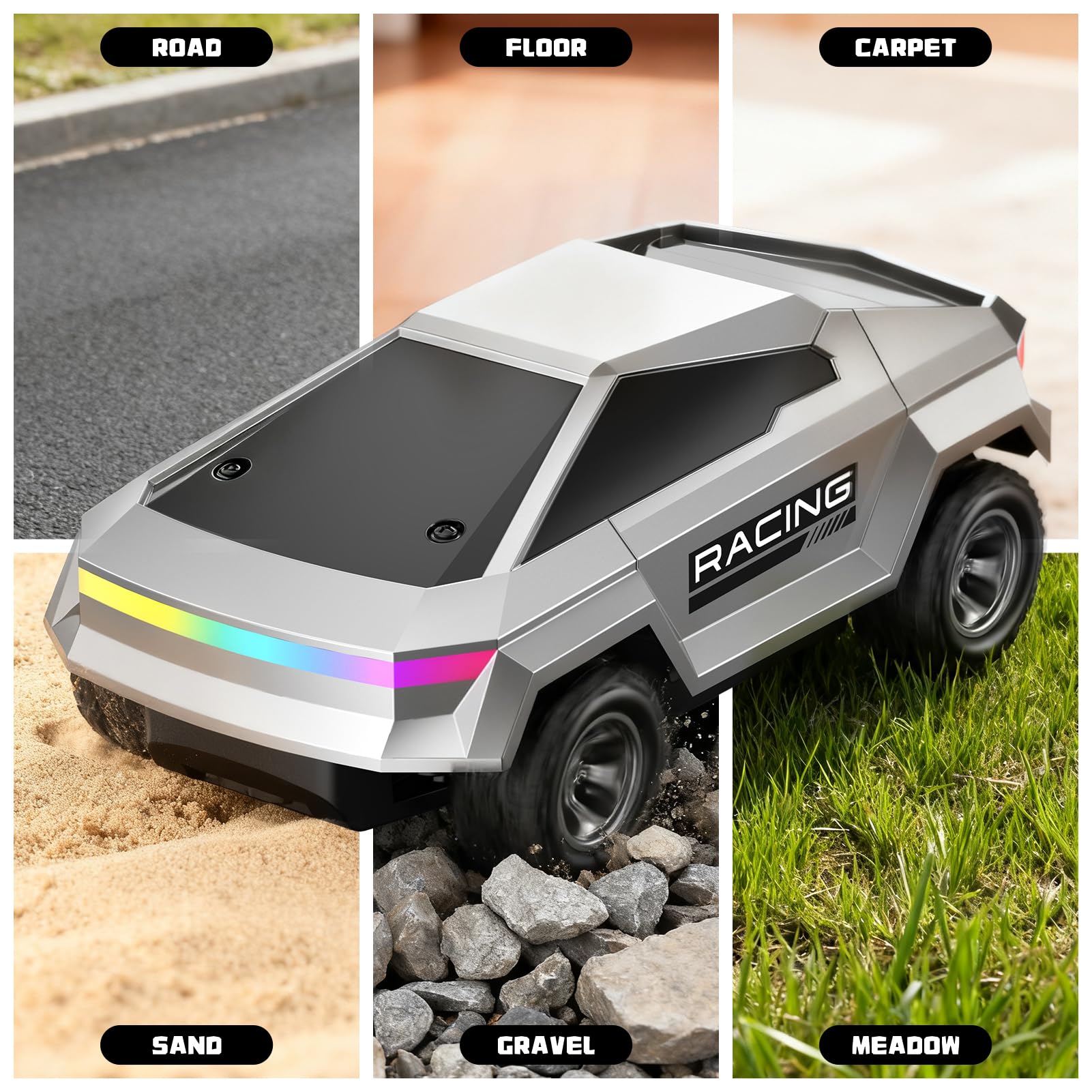 1:24 Scale RC Pickup Truck with LED Lights and 2WD – ValueTalks Off-Road Remote Control Car for Kids