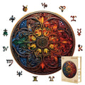 126-Piece Dreamland Mandala Wooden Puzzle for Adults – Pijesaksa, 8.5 x 8.4 Inches