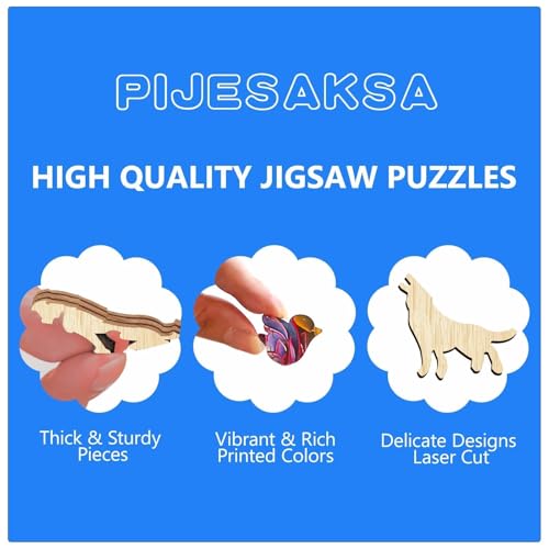 126-Piece Dreamland Mandala Wooden Puzzle for Adults – Pijesaksa, 8.5 x 8.4 Inches