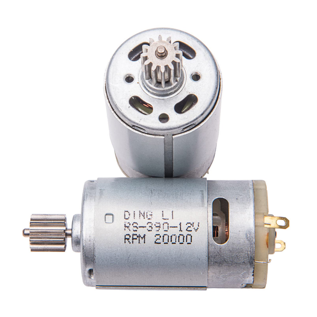 12V RS390 20000 RPM Electric Motor for Kids Ride-On Cars – Replacement with 12-Tooth Gear