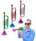 13-Inch Metallic Plastic Party Trumpet Noisemaker – Random Color – Zugar Land