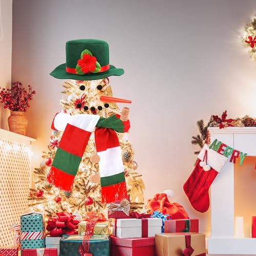 13-Piece Build a Snowman Kit - Winter DIY Snowman Decorating Set for Outdoor Christmas