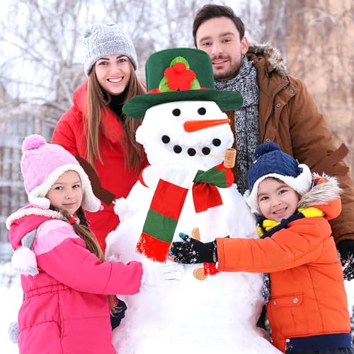 13-Piece Build a Snowman Kit - Winter DIY Snowman Decorating Set for Outdoor Christmas