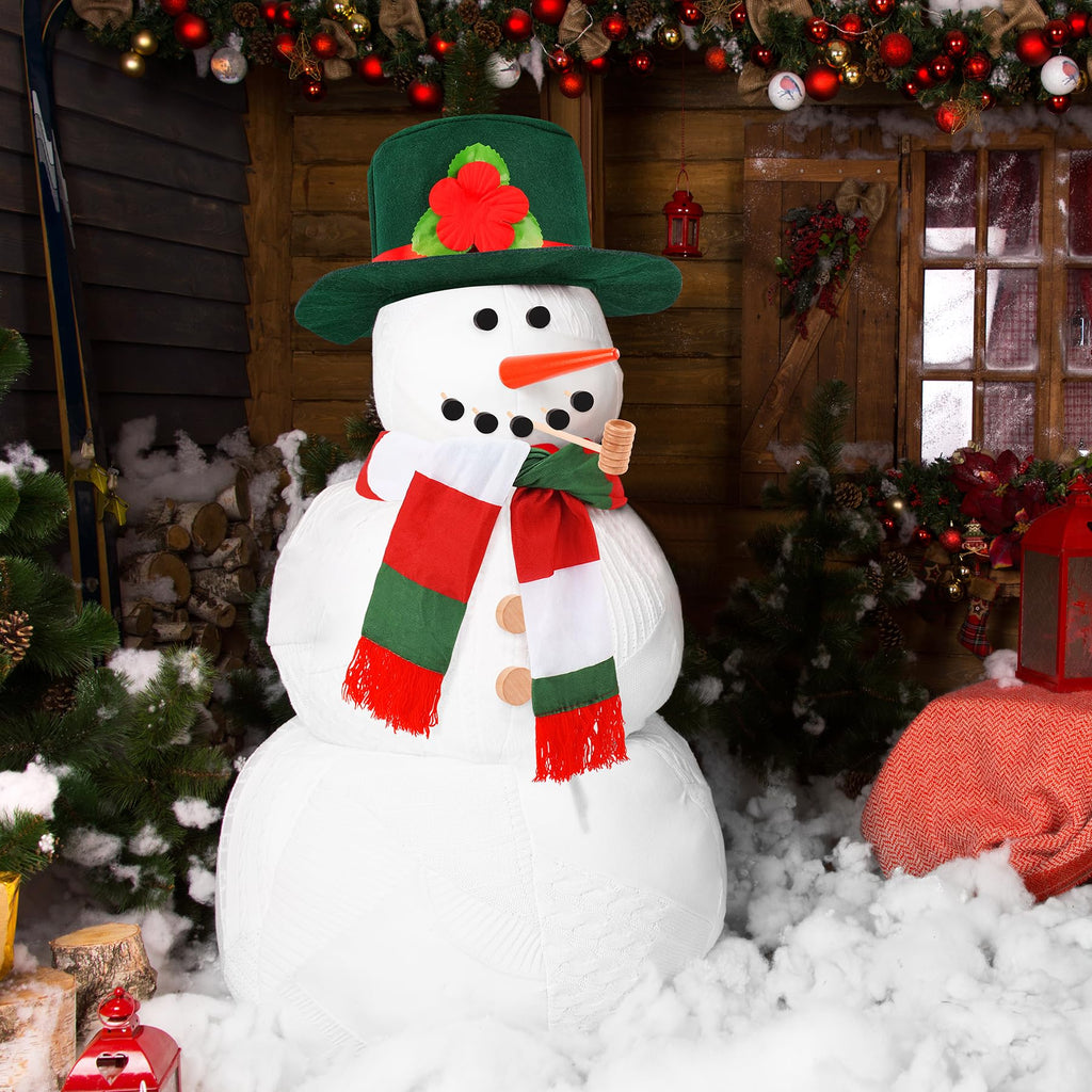 13-Piece Build a Snowman Kit - Winter DIY Snowman Decorating Set for Outdoor Christmas