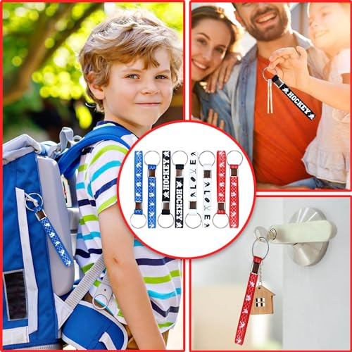 130-Piece Hockey Party Favors Set – Keychains, Slap Bracelets, Stickers & Foam Fingers by PTECDROTS